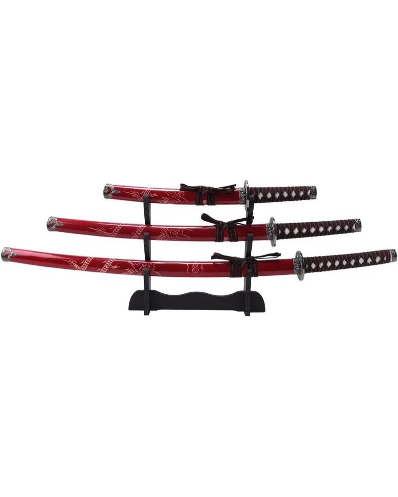 set-katana-wakizashi-tanto-negro-vista-frontal