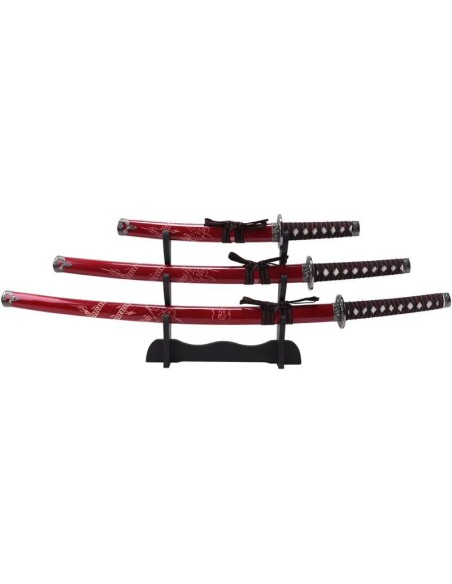 set-katana-wakizashi-tanto-negro-vista-frontal