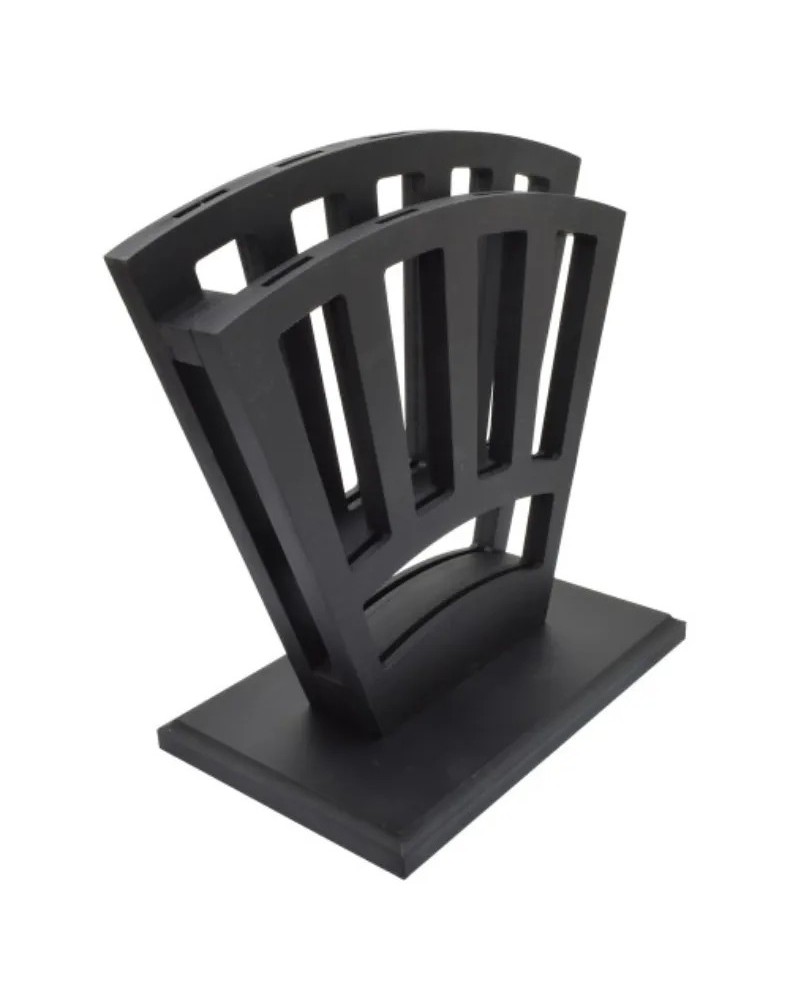 Exhibidor de 9 espadas de madera color negro