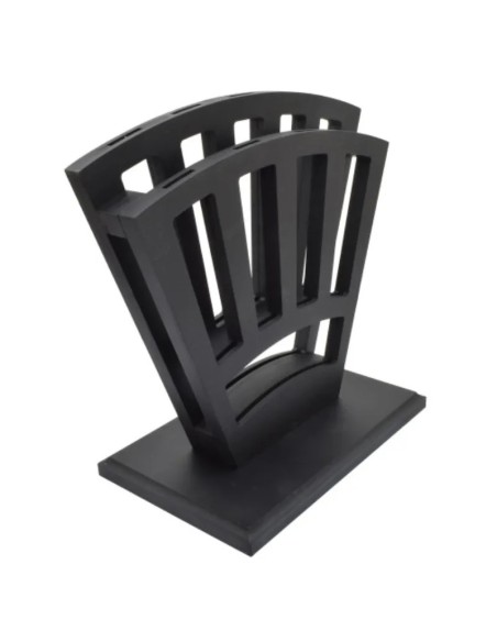 Exhibidor de 9 espadas de madera color negro