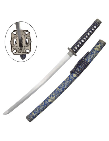 Set azul katana wakizashi y tanto ornamental | Katanas y Espadas
