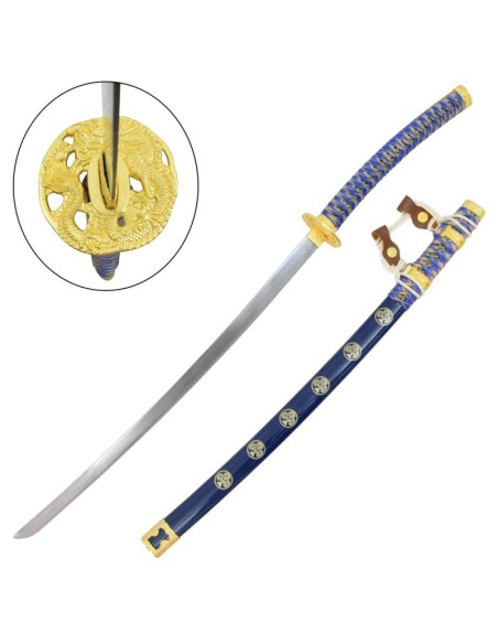 Katana azul ornamental de acero al carbono | Katanas y Espadas