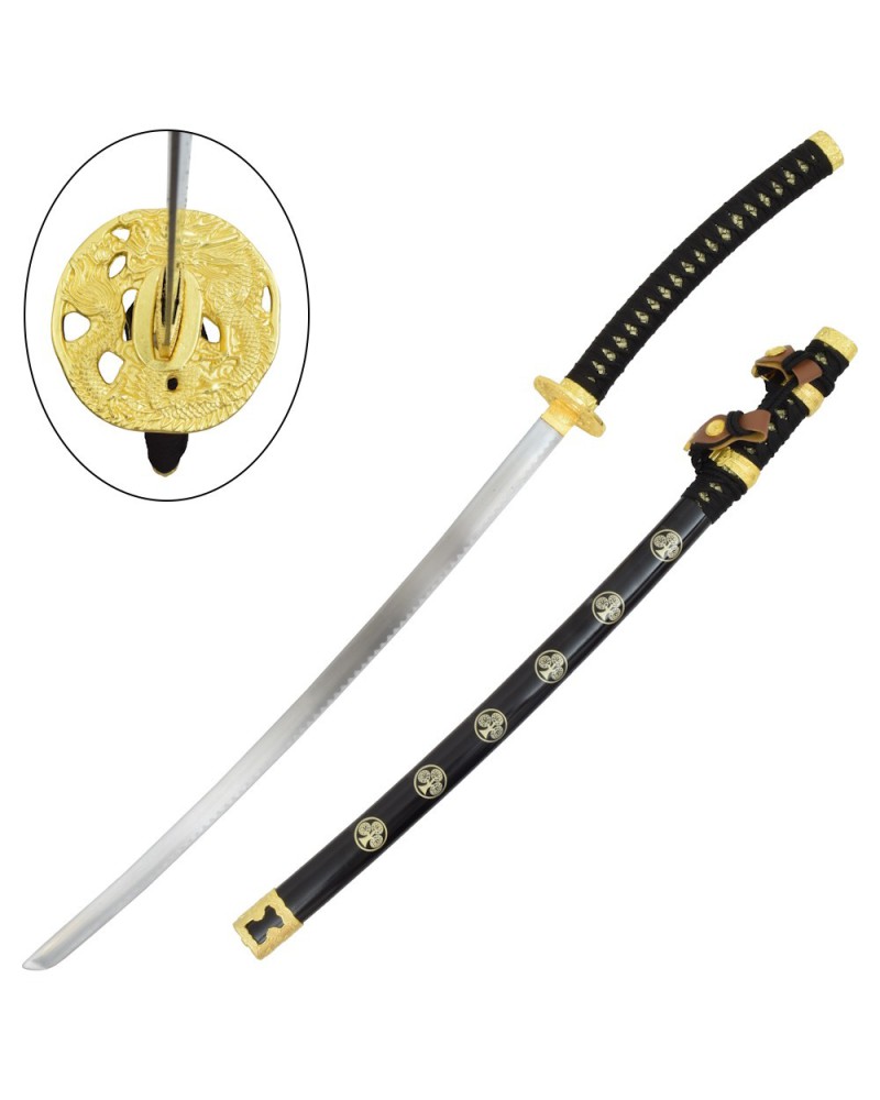 Katana negra ornamental de acero al carbono | Katanas y Espadas