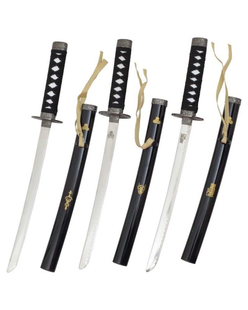 Set 3 tantos Kill Bill ornamental de metal | Katanas y Espadas
