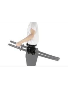 Funda de cinturón para 2 katanas de cuero sintético | Katanas y