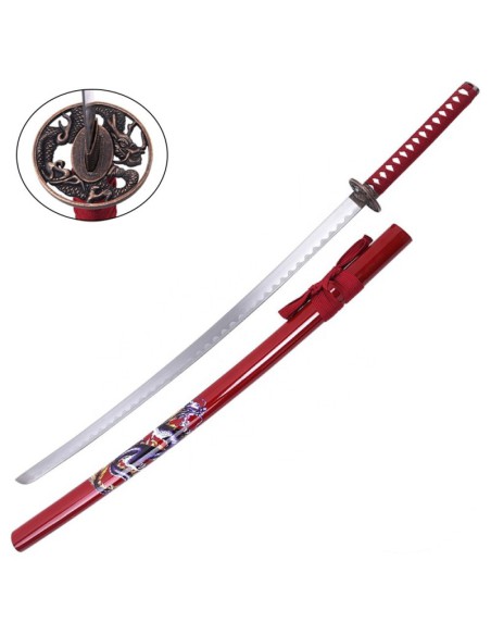 Katana con vaina de madera dragón | Katanas y Espadas