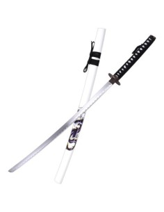 Katana ornamental blanca de acero sin filo | Katanas y Espadas