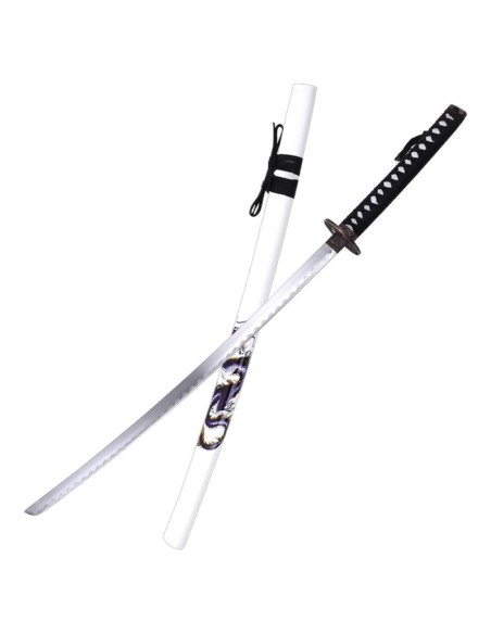 Katana ornamental blanca de acero sin filo | Katanas y Espadas