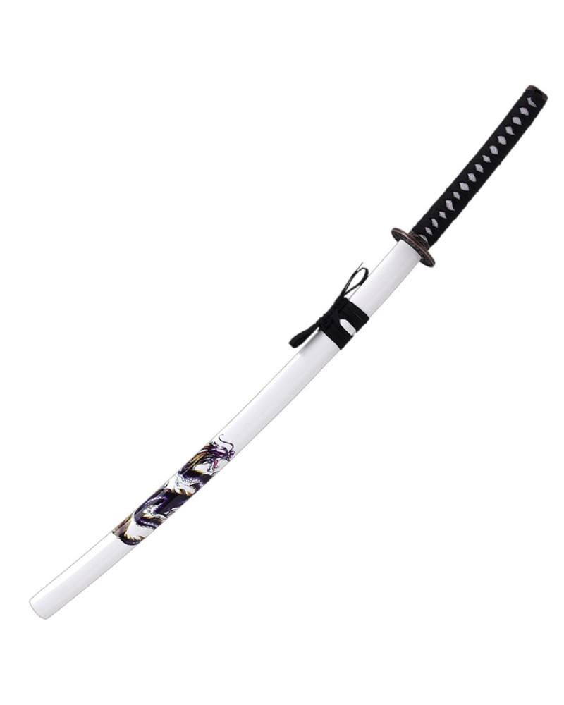 Katana ornamental blanca de acero sin filo | Katanas y Espadas