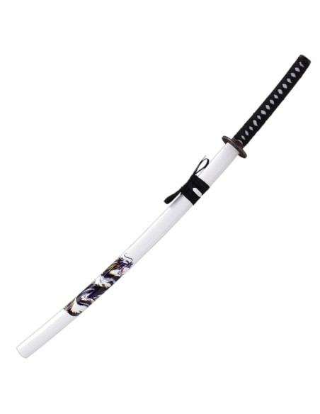 Katana ornamental blanca de acero sin filo | Katanas y Espadas
