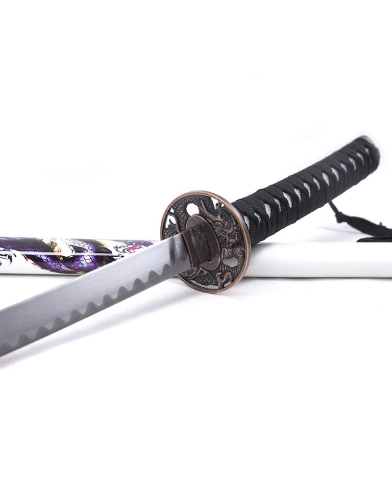 Katana ornamental blanca de acero sin filo | Katanas y Espadas