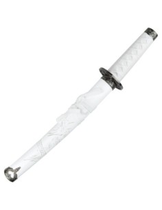 Tanto blanco ornamental de madera con dragón | Katanas y Espadas 2