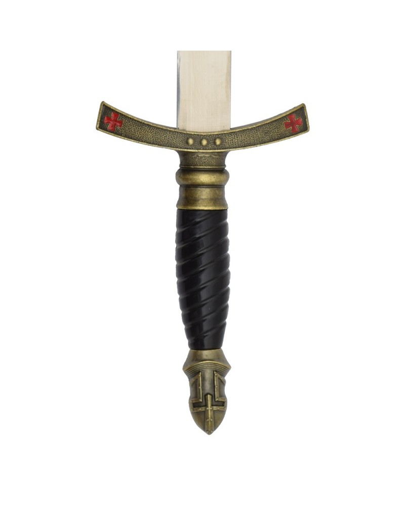 Daga templaria con vaina de polipiel de acero | Katanas y Espadas