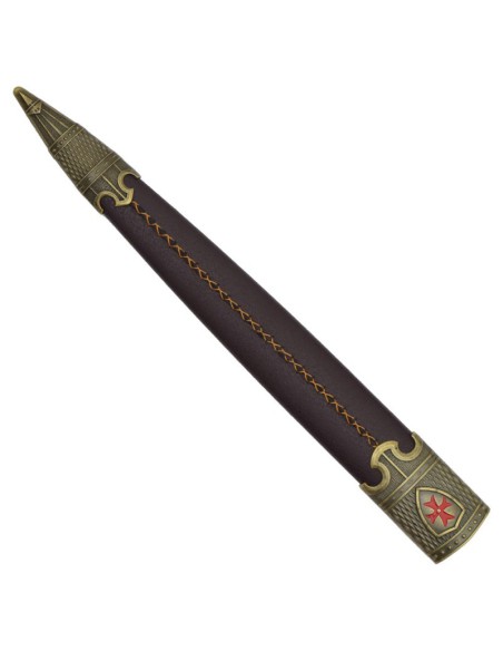 Daga templaria con vaina de polipiel de acero | Katanas y Espadas