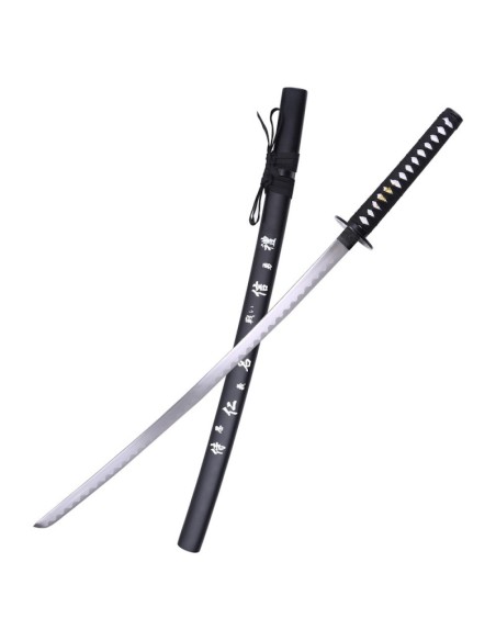 Katana negra ornamental de acero con vaina de | Katanas y Espadas