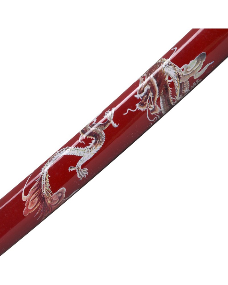 Katana dragón roja con sageo negro | Katanas y Espadas