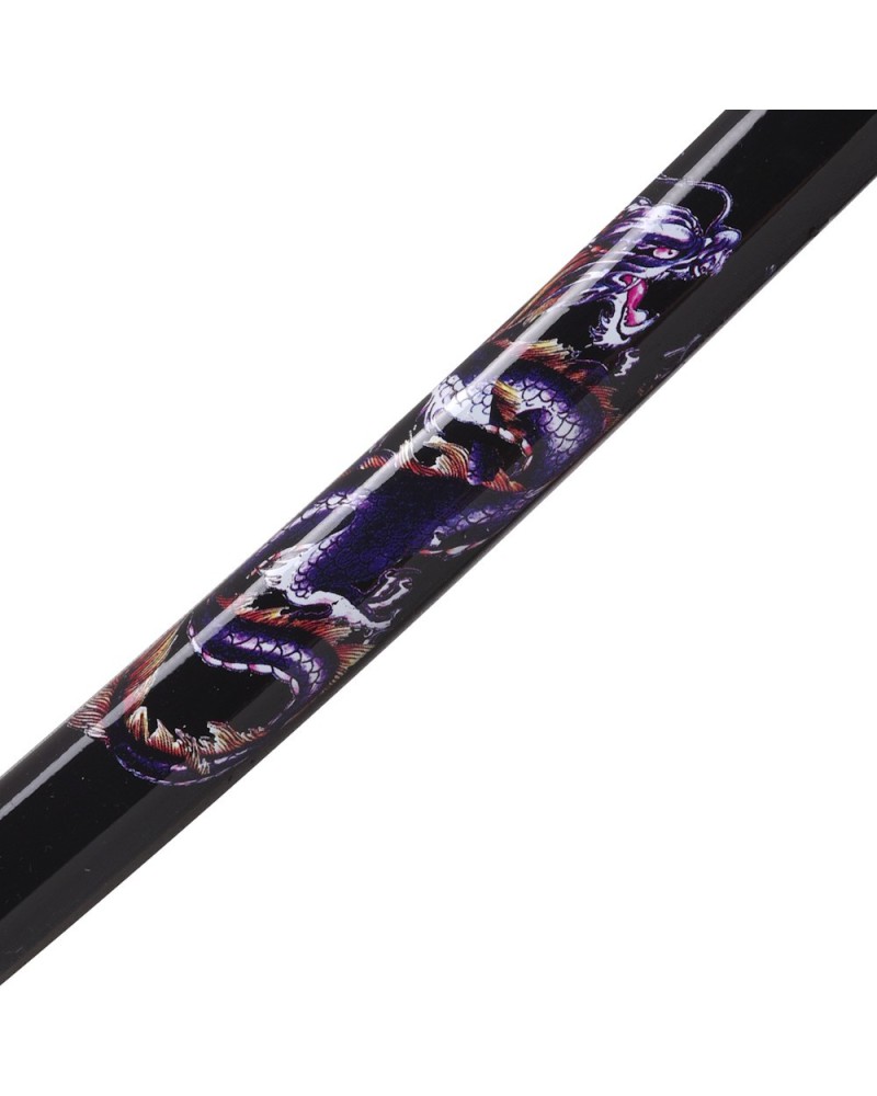 Katana dragón negra con saya lacada | Katanas y Espadas