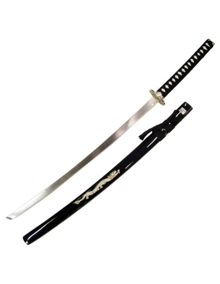 Katana negra con tsuba metálica | Katanas y Espadas