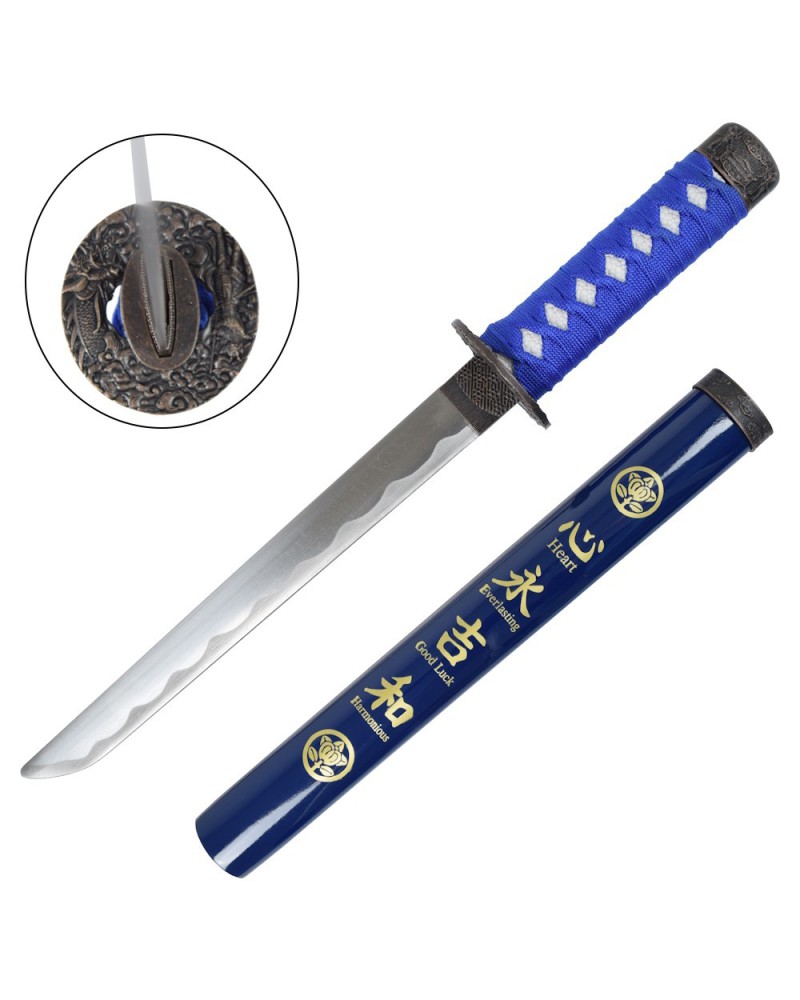 Tanto azul tsuba metálica | Katanas y Espadas