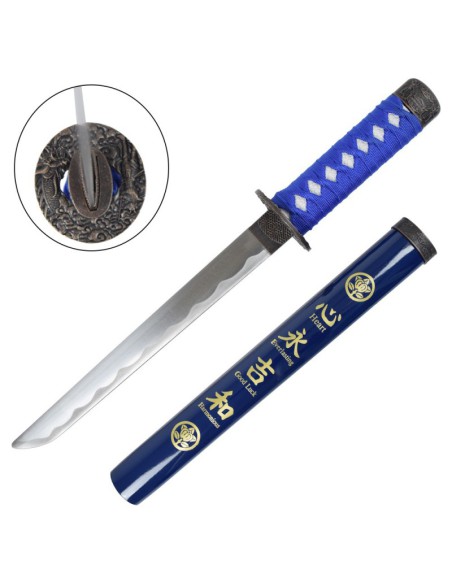 Tanto azul tsuba metálica | Katanas y Espadas