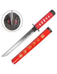 Tanto rojo tsuba metálica | Katanas y Espadas 2