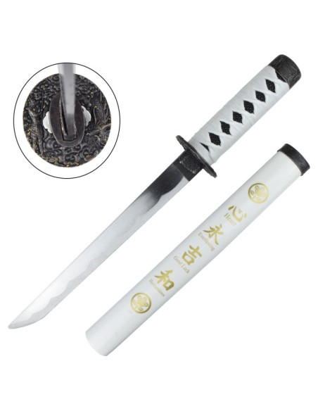Tanto blanco tsuba metálica | Katanas y Espadas