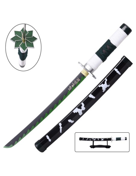 Mini katana Sanemi de bambú con soporte | Katanas y Espadas