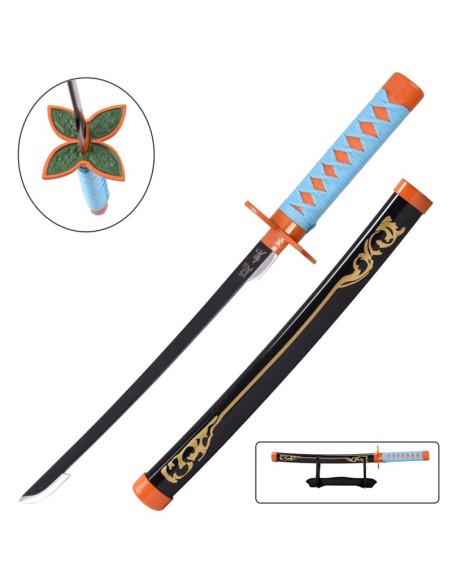 Tanto Shinobu negro con soporte - Demon Slayer | Katanas y Espadas