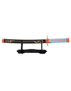 Mini katana Shinobu negra de bambú - Demon Slayer | Katanas y Espadas