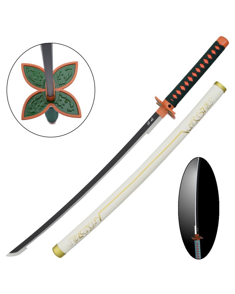 Katana Shinobu blanca LED de acero - Demon Slayer | Katanas y Espadas