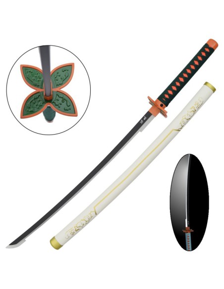 Katana Shinobu blanca LED de acero - Demon Slayer | Katanas y Espadas