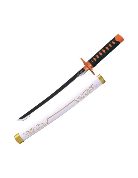 Mini katana Shinobu blanca de bambú - Demon Slayer | Katanas y Espadas