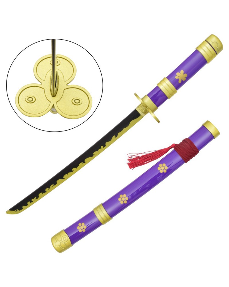 Mini katana Enma de acero con soporte - One Piece | Katanas y Espadas