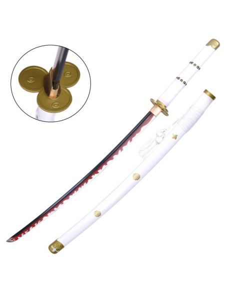 Katana Enma blanca artesanal de Zoro - One Piece | Katanas y Espadas