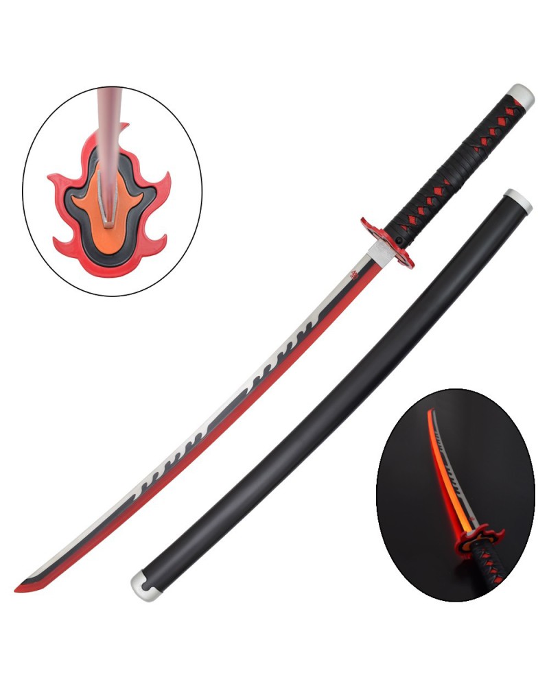 Katana LED de Tanjirou Kamado en acero | Katanas y Espadas
