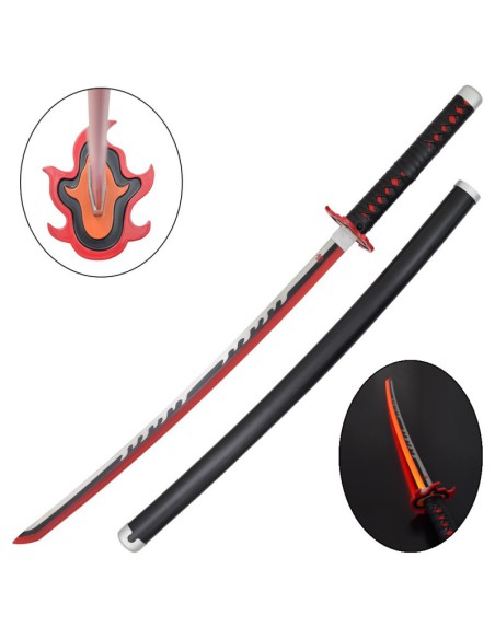 Katana LED de Tanjirou Kamado en acero | Katanas y Espadas