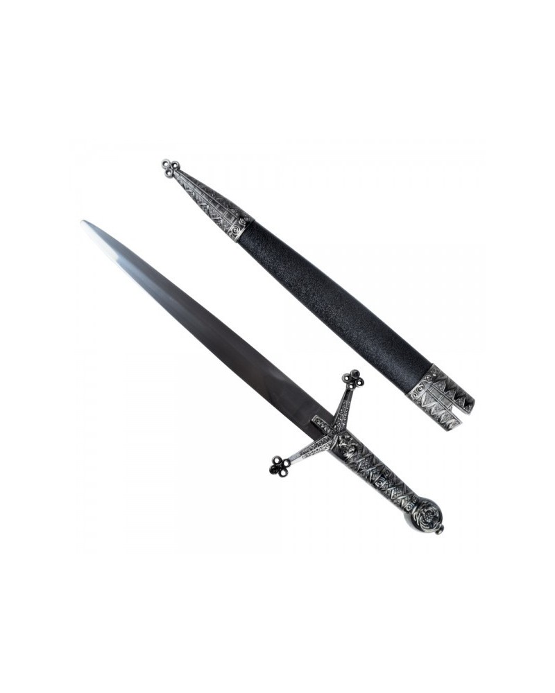 Daga medieval ornamental de 34,5 cm con funda | Katanas y Espadas