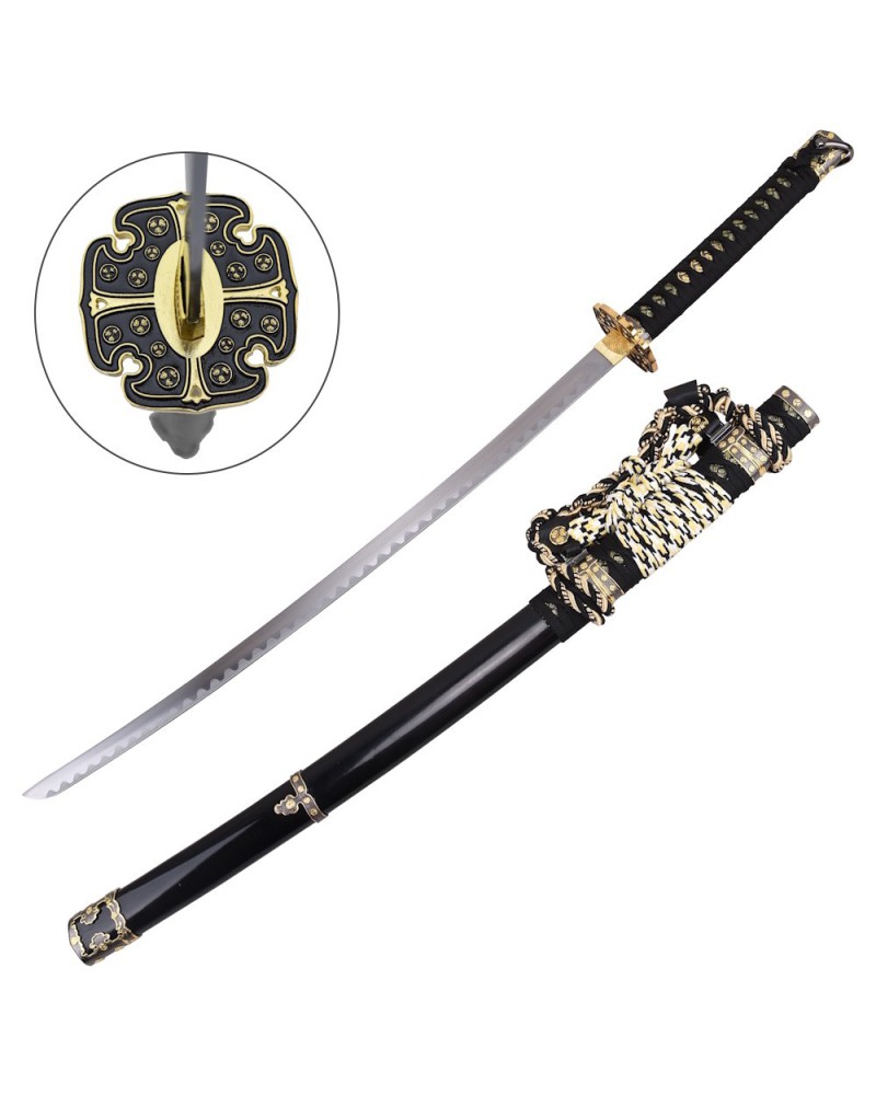 Katana japonesa tradicional con tsuba metálica y | Katanas y Espadas
