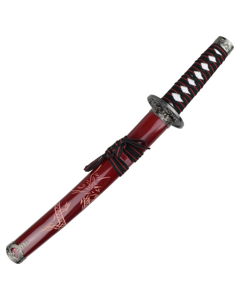 Tanto decorativo ZS574C ROSSO con vaina de madera