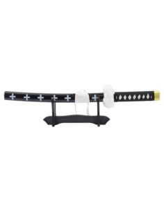 Katana mini decorativa Trafalgar Law One Piece con soporte 2
