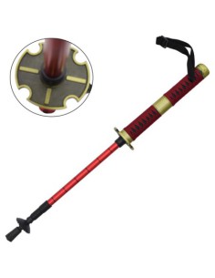 Bastón de senderismo con empuñadura estilo katana inspirado en Roronoa Zoro (Sandai Kitetsu)
